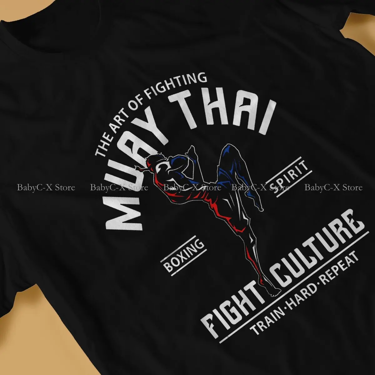 Kickboxing Martial Arts Retro Design Graphic TShirt Muay Thai Boxing Box Printing Streetwear Leisure T Shirt Male Polyester