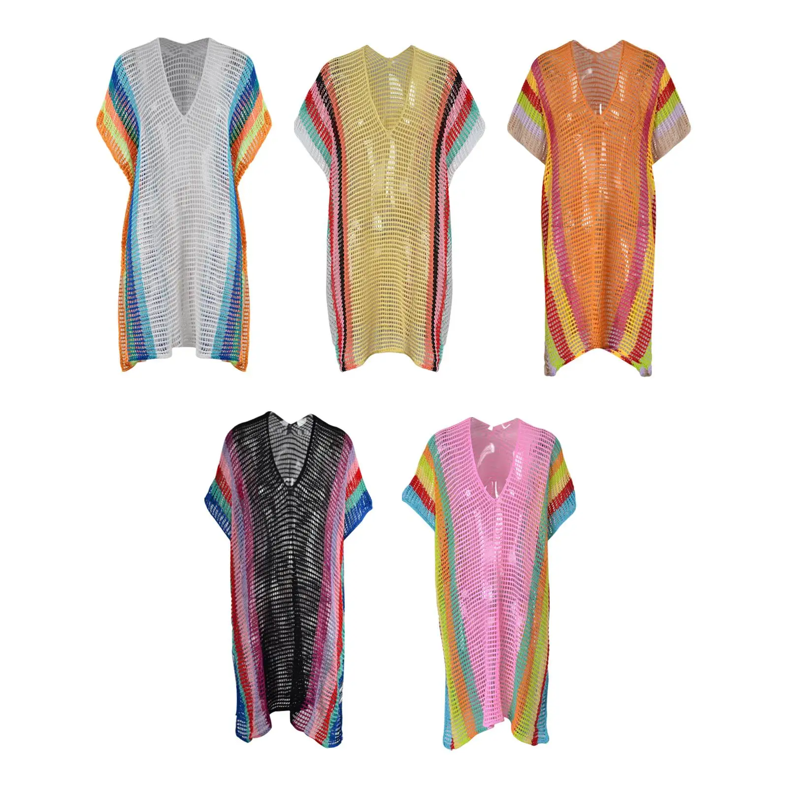 

Women's Swimsuit Cover up V Neck Hollow Out Crochet Polyester Sun Protection Clothing