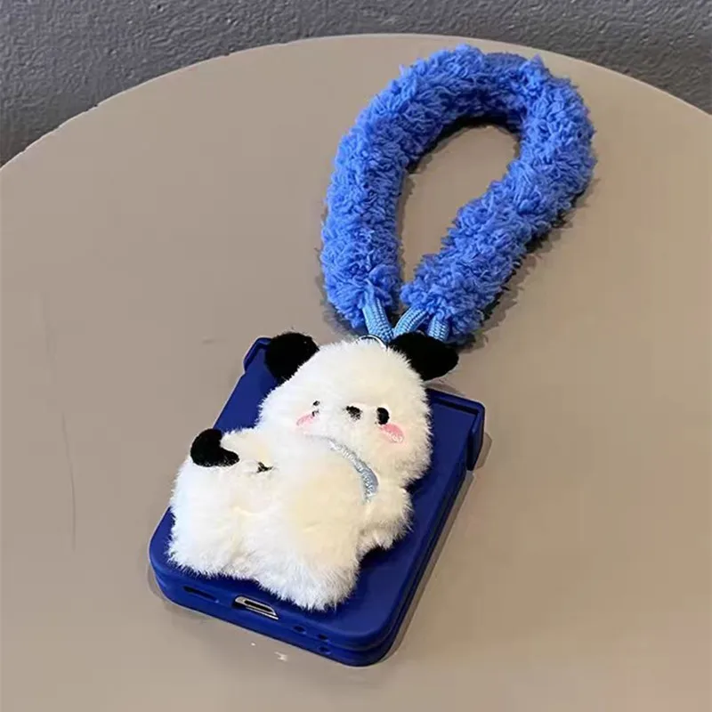 For Motorala Razr 2023 Case Cute Plush Bear Toy Phone Charm Design,Razr 2023 Phone Case Frosted PC Back Soft Silicone Bumper Shockproof Girly Cover