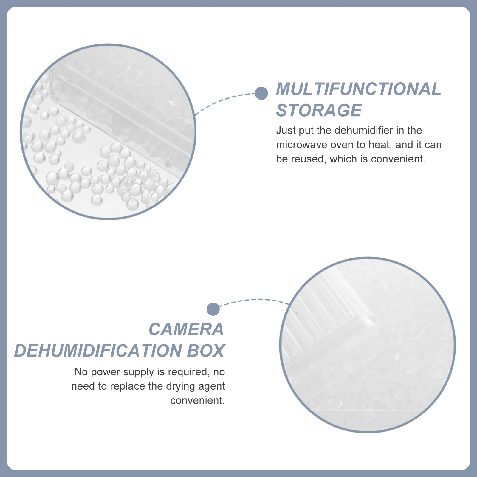 2 Pcs Storage Bag Dehumidifier Dehumidifiers for Camera Moisture Absorber Reusable Desiccants Lens Household