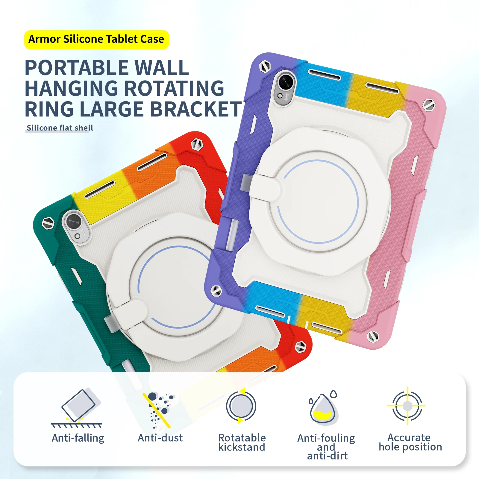 Durable Shockproof Tablet Cover with Pen Slot and Stand