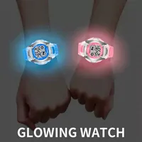 SYNOKE Student Electronic Watch Waterproof Sports Children Watch Glow Multi Function Digital Watch Seven Colors Light Gift 1