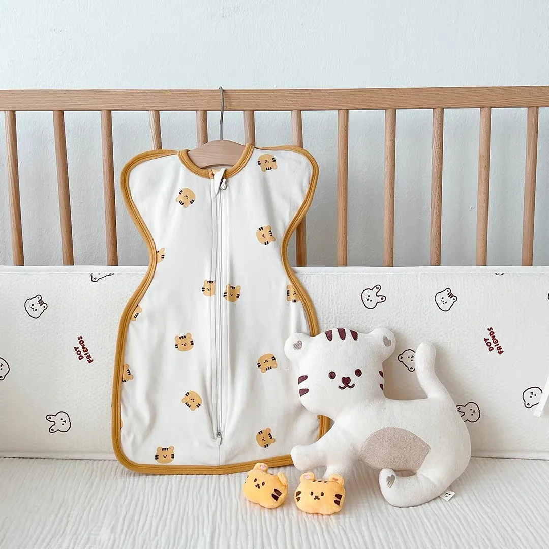 

Newborn Tiger Sleeping Bag Anti-shock Baby Swaddle Sleeping Quilt Four Seasons Universal Anti-kick Quilt Artifact Cotton Blanket