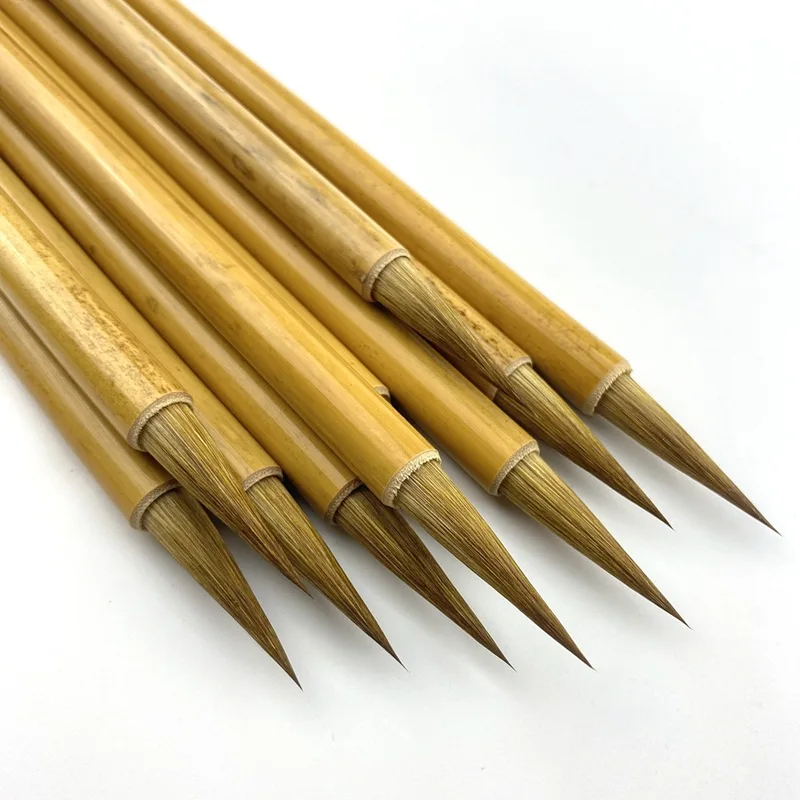 5 Pcs Bamboo Calligraphy Brush Pen Traditional Chinese Painting Brush paint brush calligraphy brush