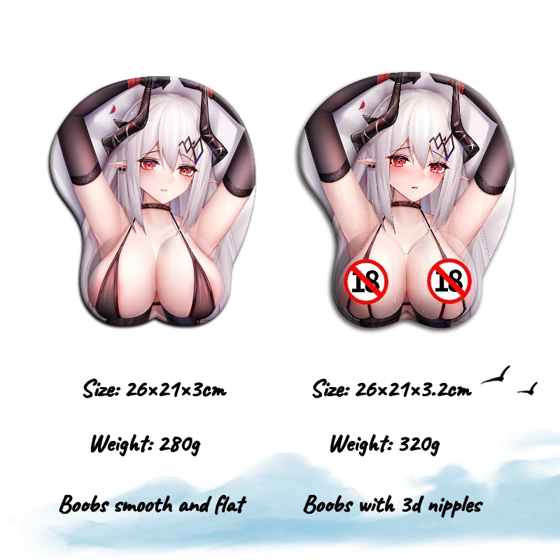 Силиконовый коврик для мыши NSFW, телесные 3d соски, аррыцари, мудрок, ентай, грудь, коврик для мыши, сексуальная девушка, геймерский аниме, милый упор на запястье, 3D Oppai