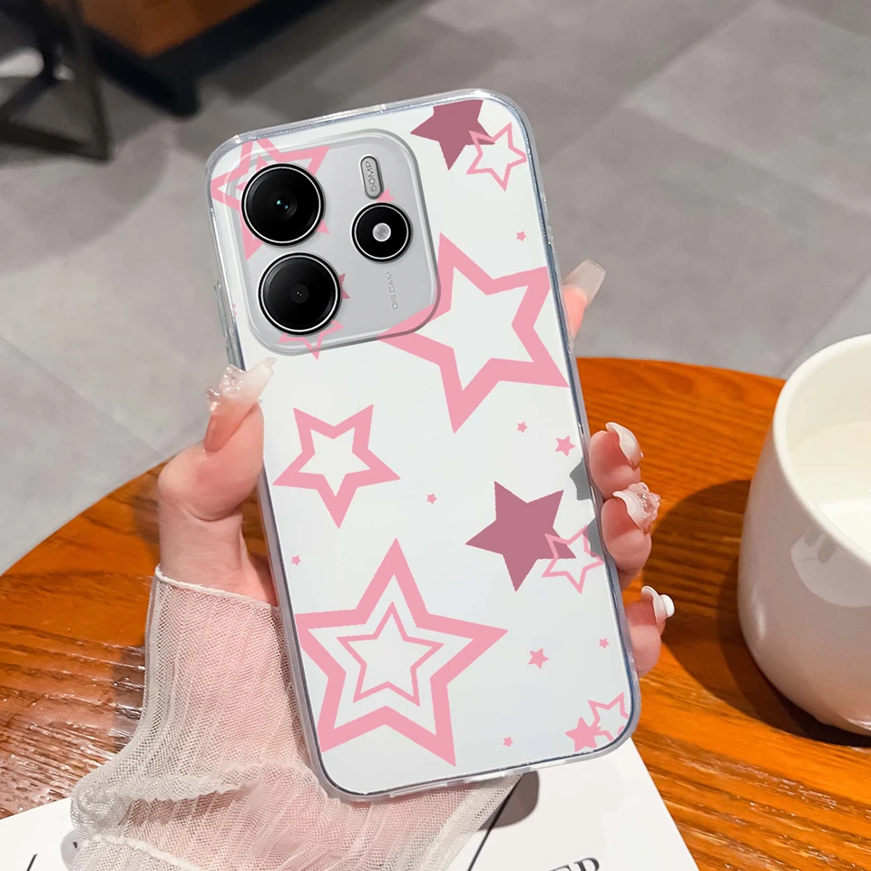 Love Heart Butterfly Transparent Shockproof Anti-Fingerprint Case