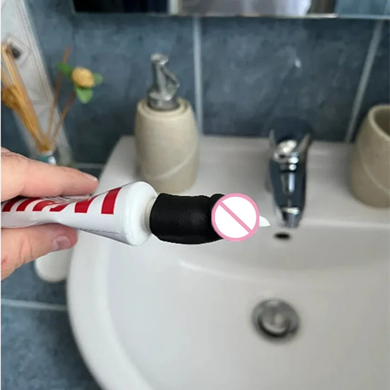 Spoof toothpaste cover Penis Toothpaste Topper Household Toothpaste Device Lazy Toothpaste Tube Squeezer Press Bathroom Supplies 2