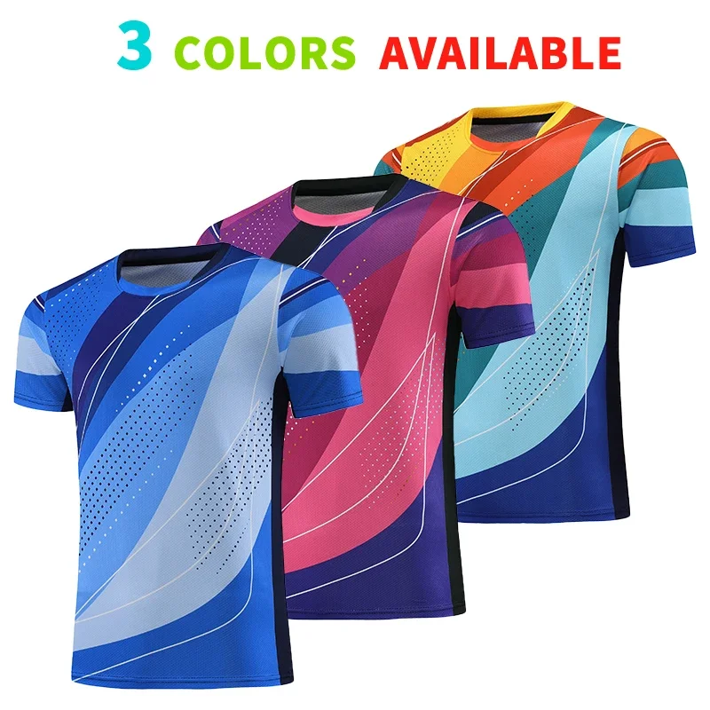 Men's Tennis T-Shirt Short Sleeve Fashion Fitness Sport T-Shirts forkid's Badminton Quick Dry Casual O-neck Quick Dry Tee GJ275