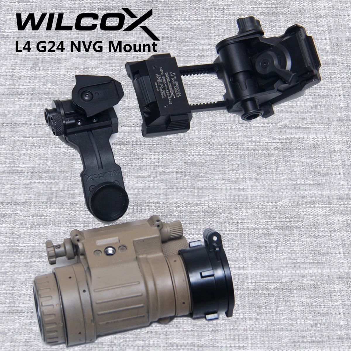 WILCOX Metal L4 G24 L4G24 NVG Mount Helmet Bracket Holder for PVS15 PVS18 GPNVG18 Night Vision Goggles J Arm Stent Skip Fast OPS nvg bracket