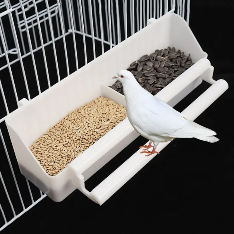 Parrot Food Box Feeder Peony Bird Pearl Food Cup Bird Cage Box Accessories Aviary Hanging Stand Drinker Container