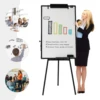 Magnetic Whiteboard Easel Black Flip Tripod Portable Dry Erase Board Height Adjustable for School Office & Home 1