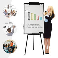 Magnetic Whiteboard Easel Black Flip Tripod Portable Dry Erase Board Height Adjustable for School Office & Home 1