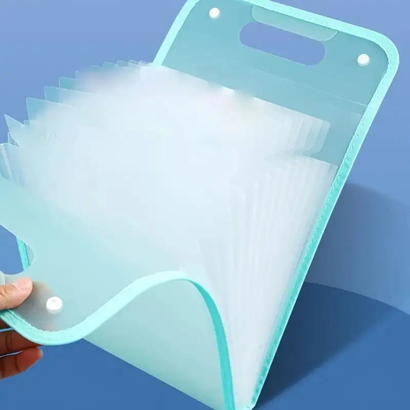 13 Pocket File Folders Portable A4 Letter Size Document Organizer for Classroom Office Home Storage