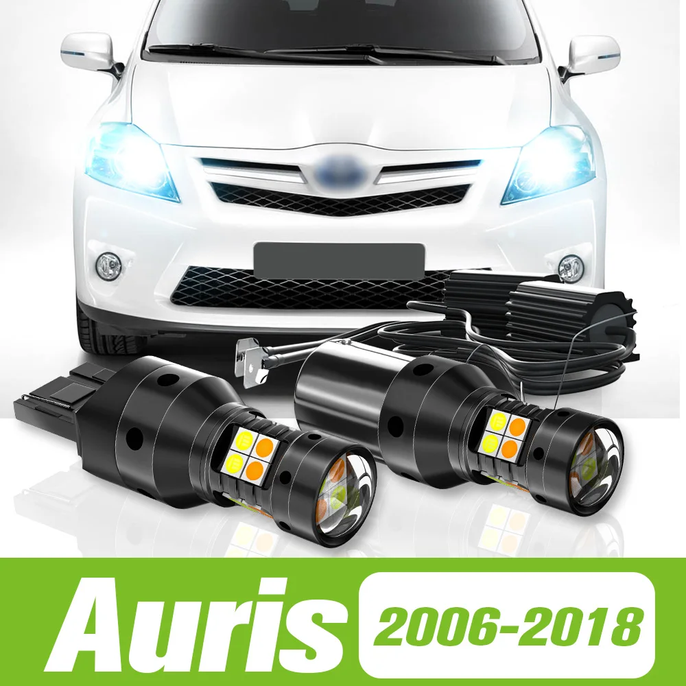 

2pcs For Toyota Auris E15 E18 2006-2018 Dual Mode LED Turn Signal+Daytime Running Light DRL 2011 2012 2014 2015 2016 Accessories
