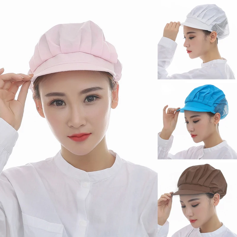 Unisex Workshop Caps Elastic Mesh Caps Cafe Bar Kitchen Restaurant Hotel Bakery Chef Uniform Waiter Work Wear Hats Breathable