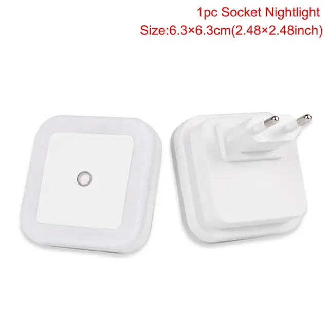 Wireless LED Night Light Mini EU Plug Light Control Sensor Children's