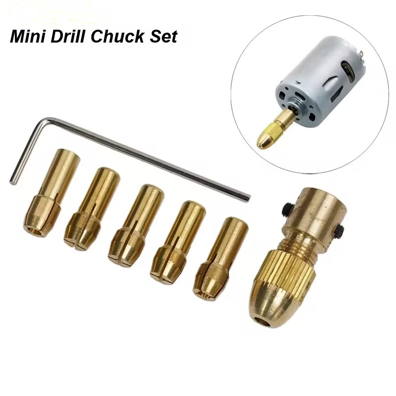 Drill Chuck Adapter Mini Drill Chuck Collet Set For Electric Motor Shaft