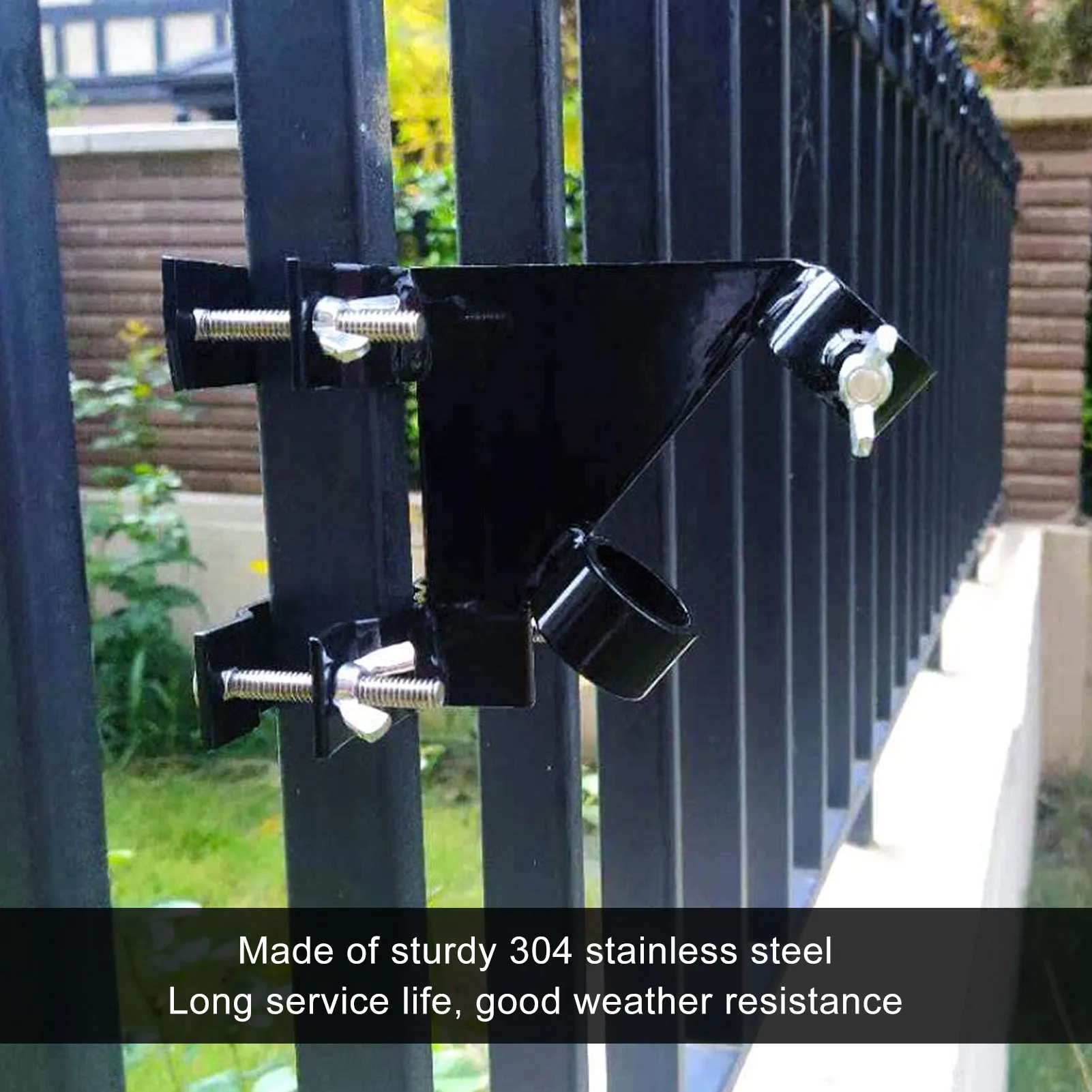 Flagpole Mount Bracket Kit 304 Stainless Steel Weather Resistant Flag Pole Holder For Balcony