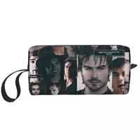 Travel Damon Salvatore The Vampire Diaries Toiletry Bag Cute Fantasy Film Makeup Cosmetic Organizer for Strage Dopp Kit Case 1