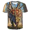 Kids Boys Girls Dinosaur T-shirts 3D Printed Cartoon Jurassic World Dinosaur T Shirt Children Birthday Gift Tshirts Baby Clothes 4