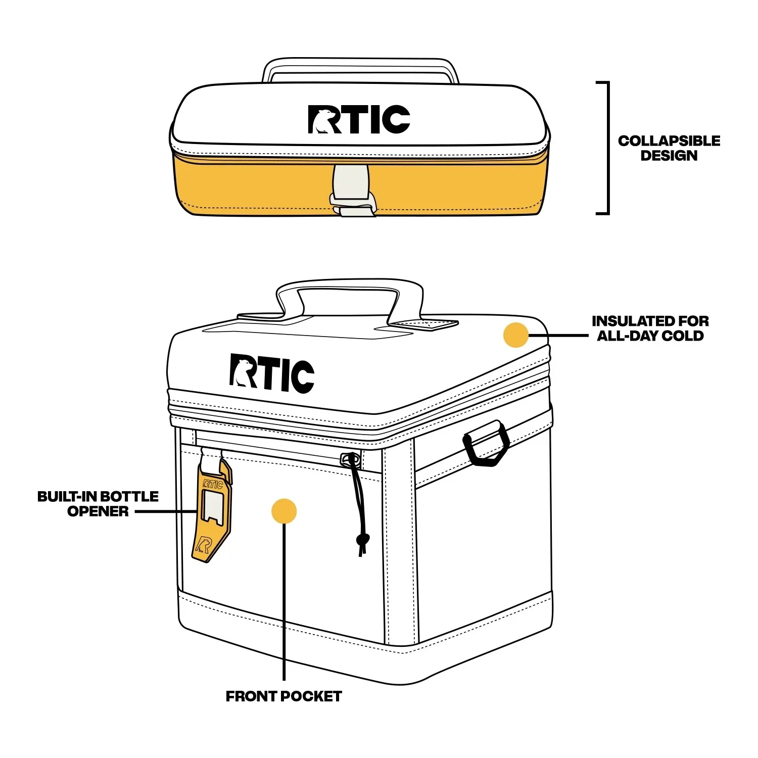 15 Can Everyday Cooler, Insulated Soft Cooler with Collapsible Design, Olive