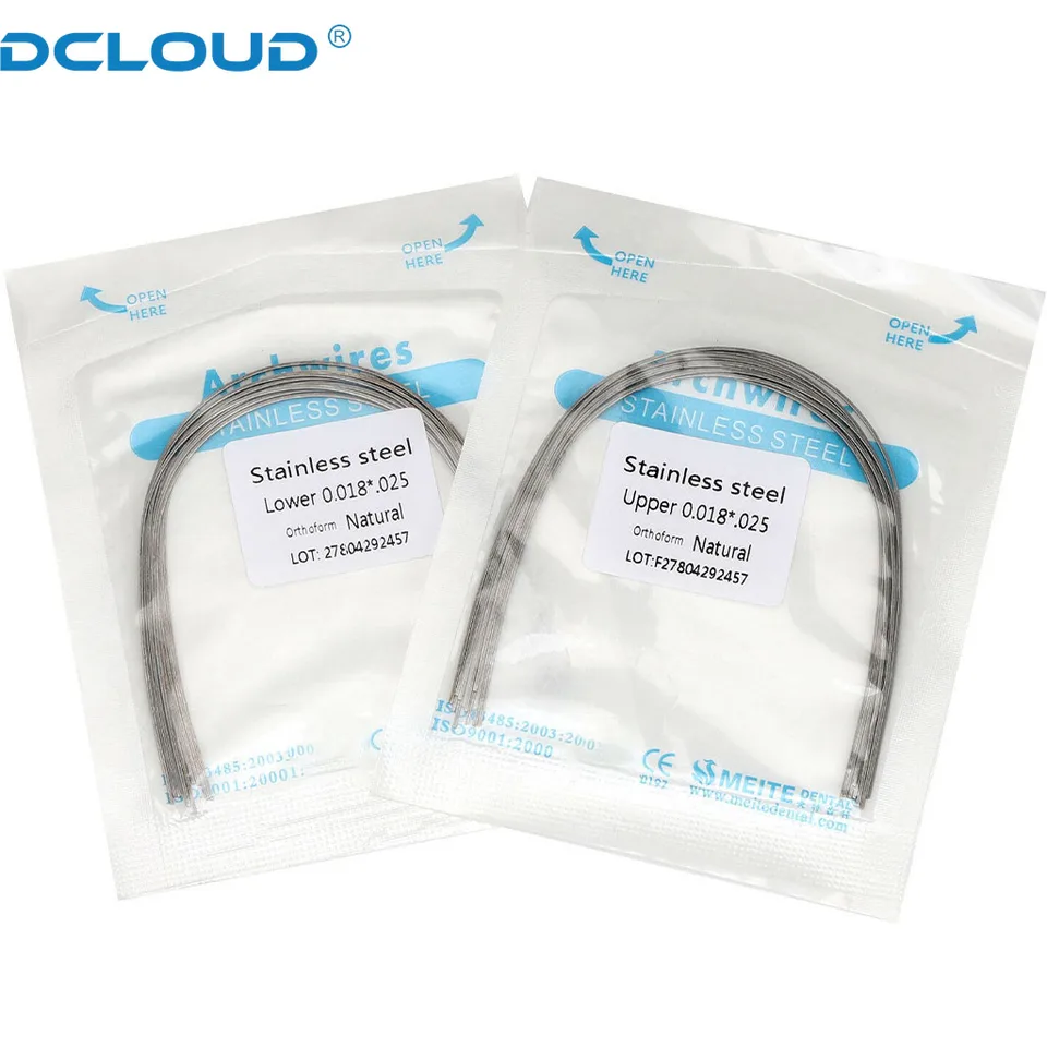 Confezione 10 Fili Arco Ortodontici Dentali Elastici NITI Acciaio - Foto 8