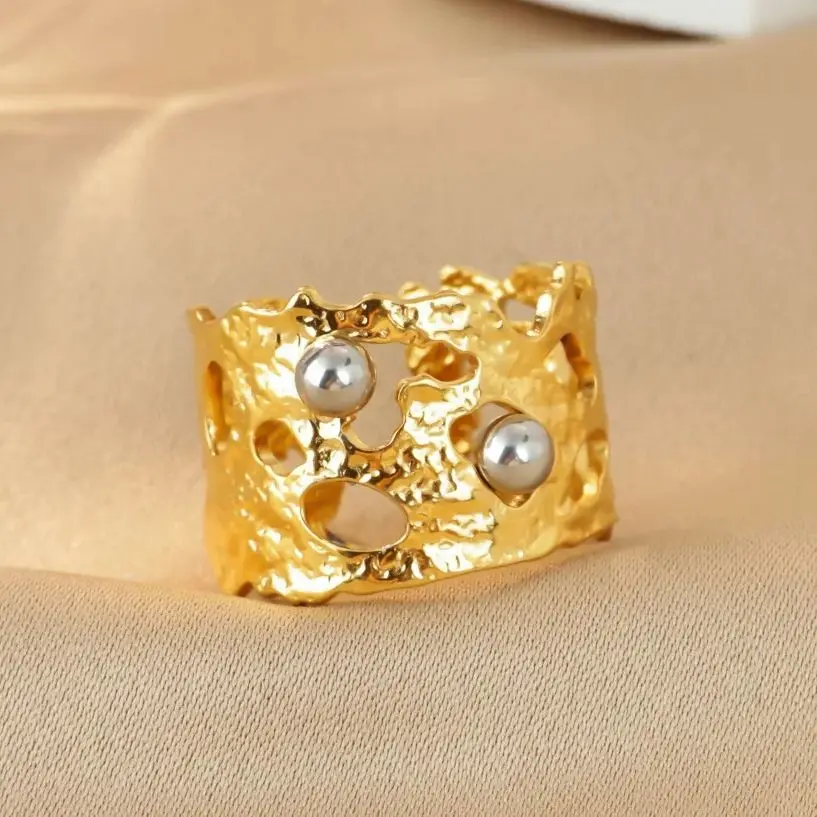 Pearl Hollow Rings for Women Jewelry Gift