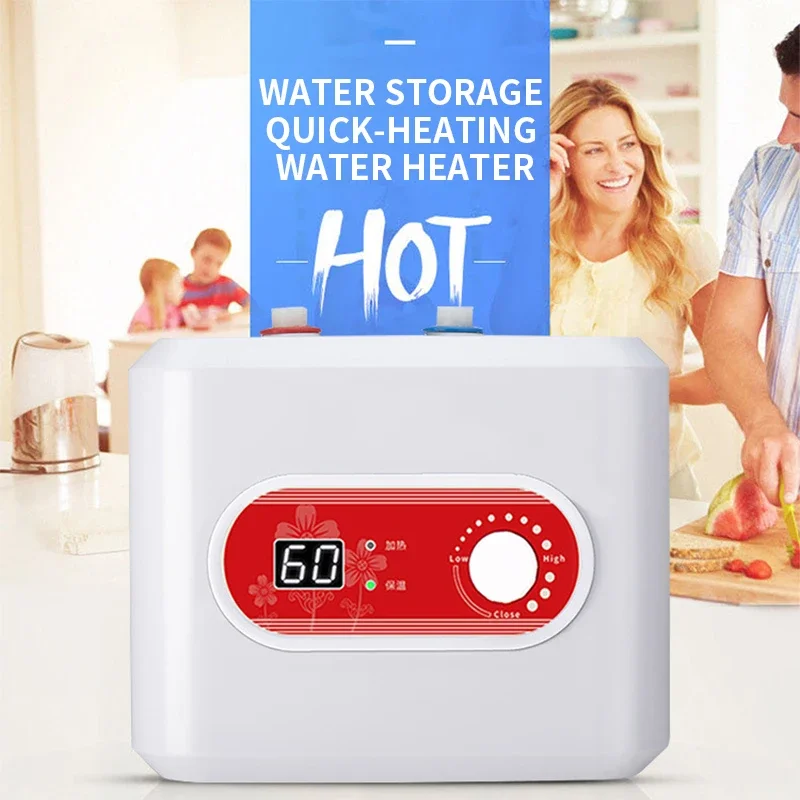 Instant Mini Electric Water Heater 10L Water Storage Fast Heating Digital Display Household Kitchen Heater