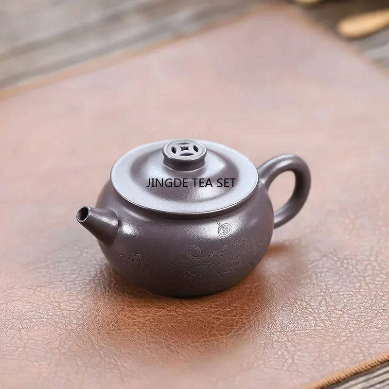 130ml Creative Yixing Purple Clay Pot Handmade Beauty Infusion Pot Authentic Chinese Purple Clay Tea Set