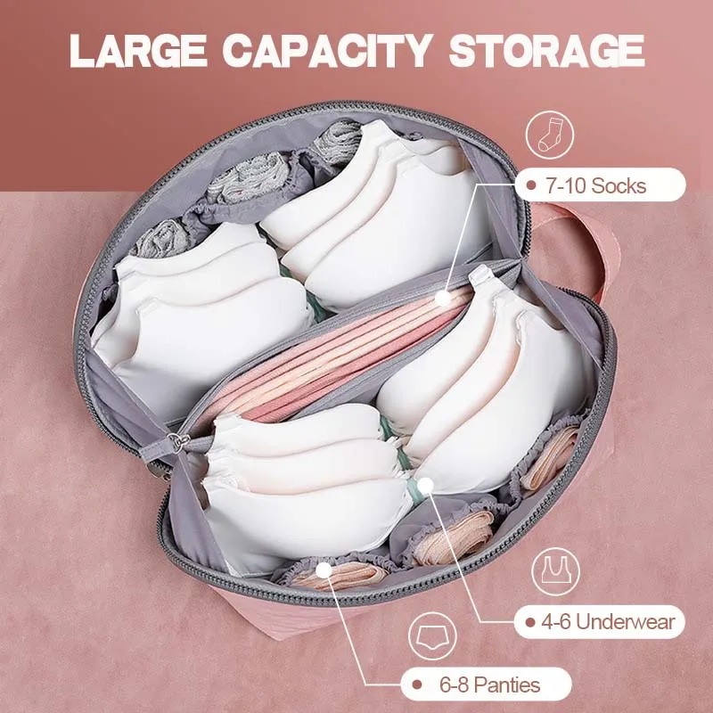 Multifunctional Underwear Storage Bag Travel Clothes Bra Socks Divider  Organizer Pouch Women Portable Cosmetic Stuff Washing Bag