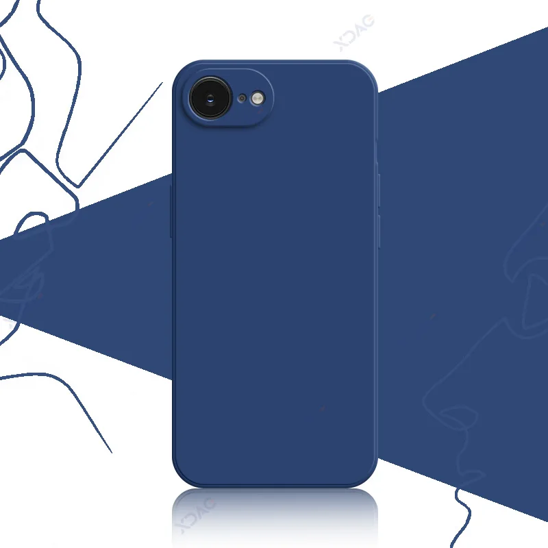 Premium 360° Soft Luxury Silicone Back Cover - Waterproof Square Design