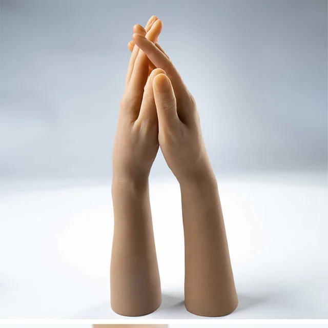 Male Silicone Hand With Flexible Fingers For Watch Display Drawing