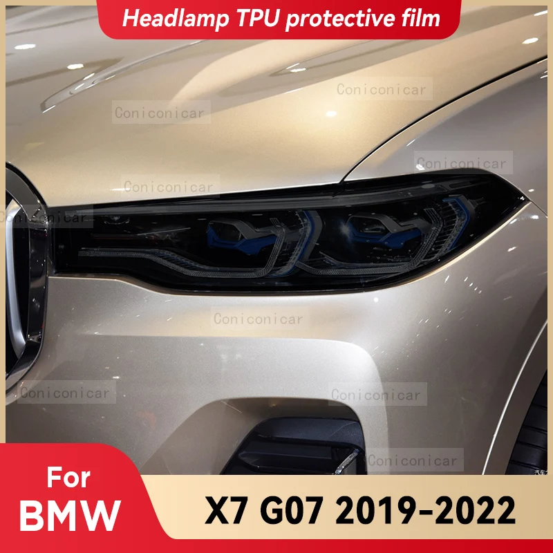 

Автомобильные фары головного света, крышка фары, копченая черная пленка из ТПУ, аксессуары, наклейка для BMW X7 G07 2019-2022 2021