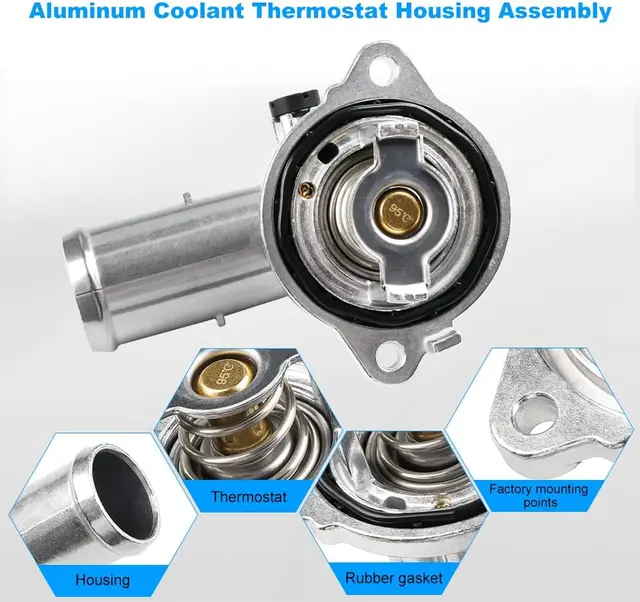 Aluminum Thermostat Housing Assembly - Upgrade Replacement For 2011-2018 Dodge Durango, Jeep Grand Cherokee & Wrangler JK 3.6L V6 - View #4