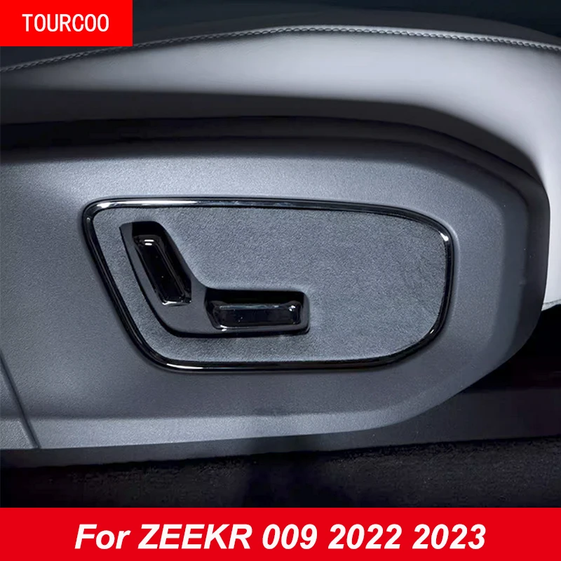 

For ZEEKR 009 2022 2023 Car Seat Adjustment Panel Suede Decoration Accessories