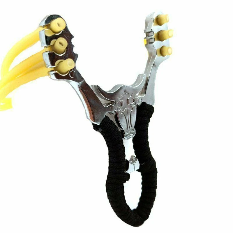 Description Picture 3 of itemHigh Precision Alloy Slingshot with Thicken 6 Stretch Rubber Band Professional Catapult Outdoor Hunting Shooting Bow Sling shots