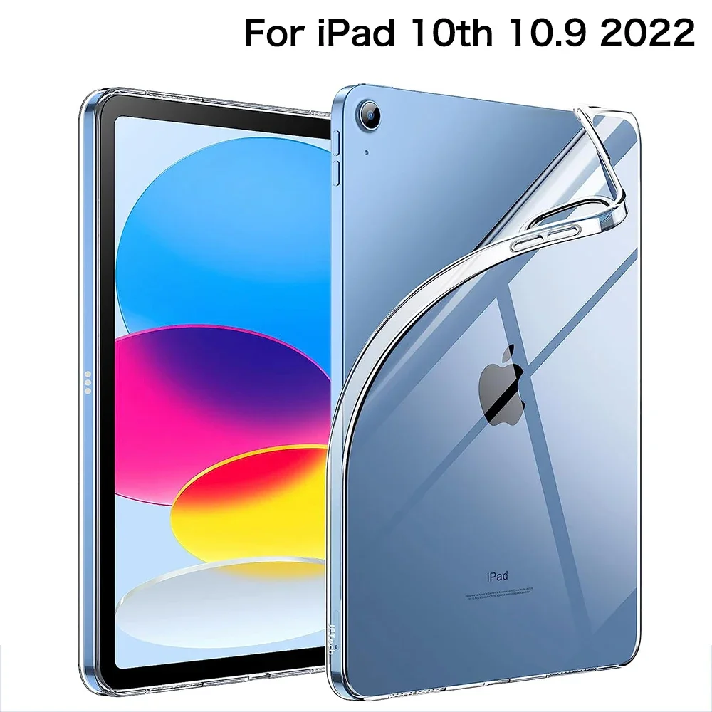 Crystal Clear TPU Silicone Tablet Cover - Durable Transparent Protective Case