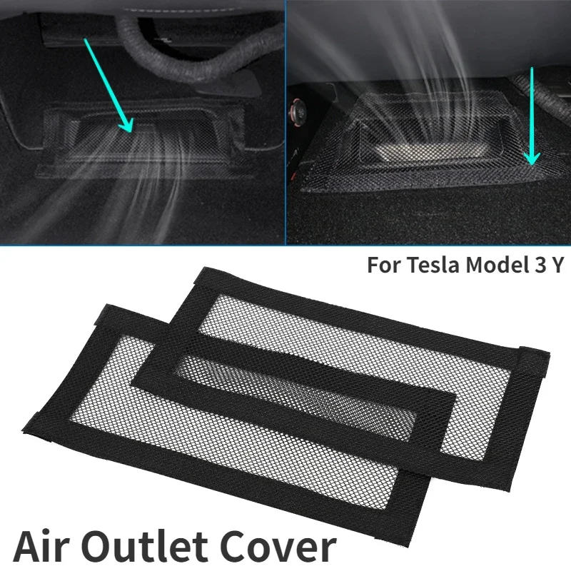 

Крышка воздуховыпускного отверстия для Tesla Model 3 Y, под сиденье, антиблокирующая Пылезащитная сетка, автомобильный Стайлинг, аксессуары для модификации интерьера