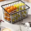 2 Tier Fruit Basket Kitchen Countertop Storage Organizer Fruits Vegetable Storage Iron Basket Bathroom Cosmetic Storage Rack 3