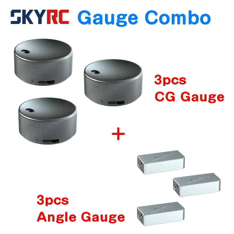 

SKYRC Angle Gauge & CG Gauge Combo Bulit-in Battery Support Bluetooth APP Control Real-time Display for RC Airplane SkyRC Angle