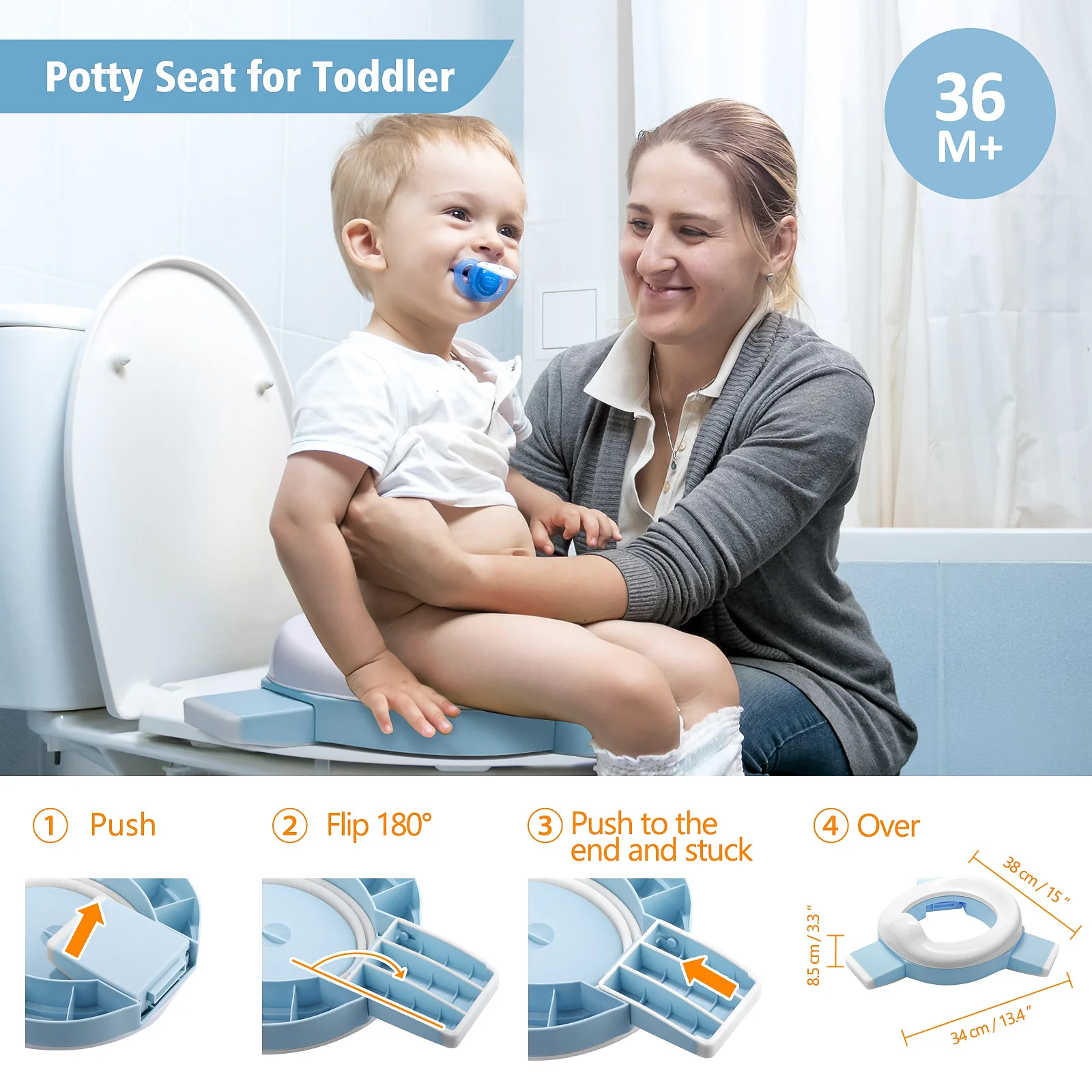 Baby Potty Training Seat 3 in 1 Travel Toilet Seat Foldable For Baby child toilet