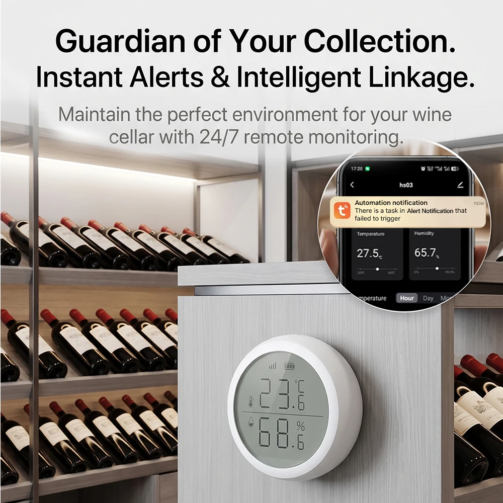 Smart Indoor Wireless Temperature & Humidity Sensor