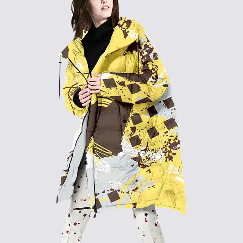 

Fashion 90% White Duck Down Women's Winter Down Jackets Hooded Women's Coats Warm Female Jacket Women Parkas Casaco Zjt1512
