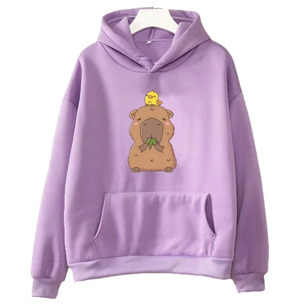 Pull à Capuche Fille Adolescente Kawaii - Sweat Capybara Imprimé, Confortable, Manches Longues, Pour Automne, Loisirs