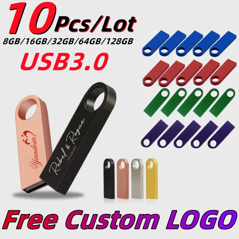 10pcs-lot-free-custom-uv-printing-laser-engraving-logo-color-metal-usb30-high-speed-flash-drive-8gb-16gb-32gb-64gb-128gb