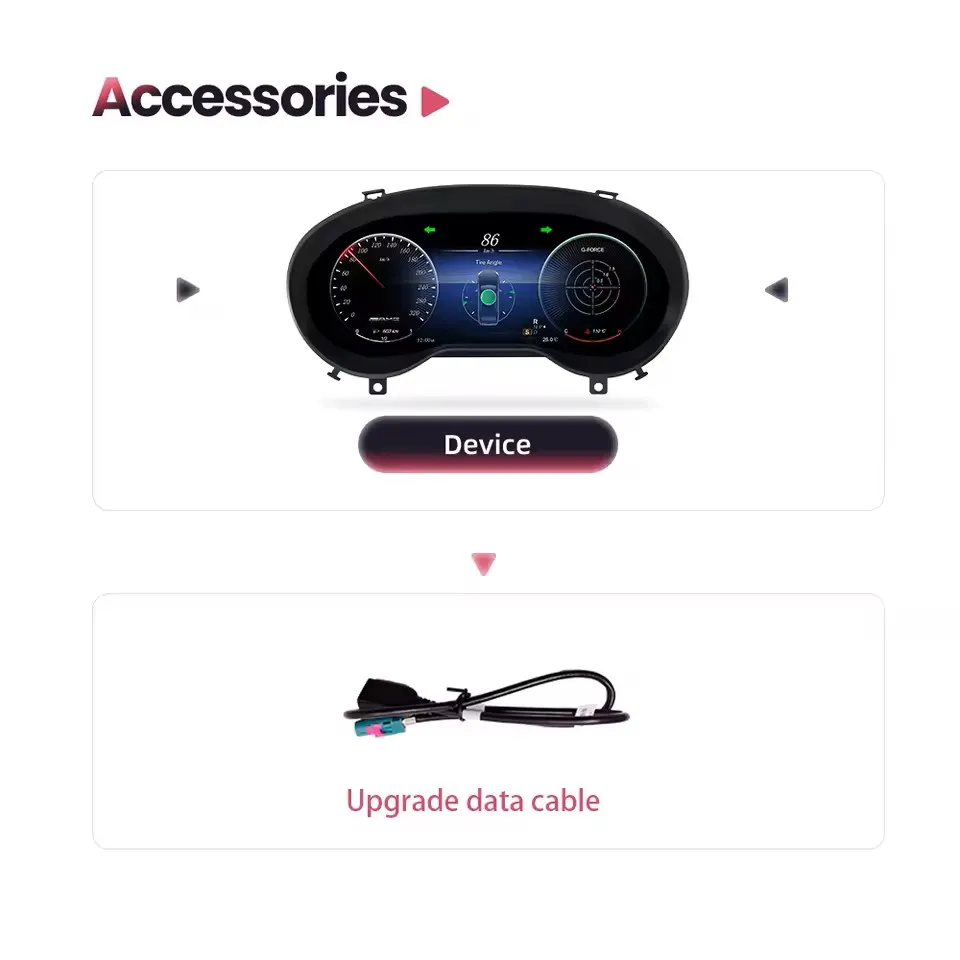 Sistema Linux Panel de salpicadero LCD para coche para Mercedes Benz A GLA CLA W176 C177 X156 2014 -2019 pantalla de velocímetro de pantalla de instrumentos 6