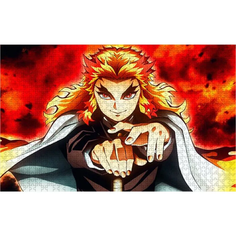 Kimetsu no Yaiba Jigsaw Puzzles 1000 Pieces Wooden Demon Slayer Puzzles For Adults Children Educational Toys Gifts 4