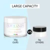 Saviland 30g Nail Acrylic Powder White Clear Carving Crystal Polymer Builder Nails Extension Art 3D Nail Art Polymer Powder 4