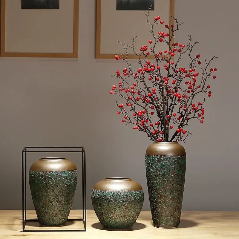 Jingdezhen Chinese-style Ceramic Decorative Vase Living Room TV