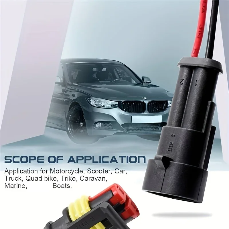 10PCS 2 Pin Way Electrical Wire Connector, 18AWG Male Female Plug Socket, Quick Disconnect Wire Connectors for Car, Truck